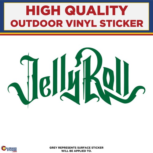 Pegatinas de vinilo troqueladas de texto Jelly Roll de alta calidad - Imagen 2 de 14