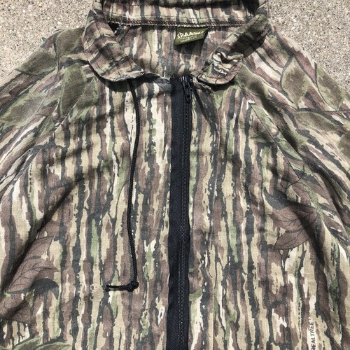 Vintage 80s Realtree Camo Jacket Sheer Cover Lightweight Pockets Mens L - Picture 3 of 7