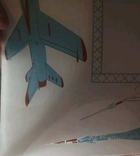 Vintage 1950er seltene Retro Unterputz Leuchte Schirm Flugzeug Licht Weltraum... - Bild 5 von 13