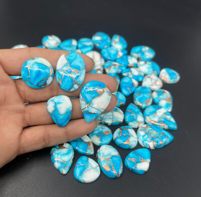 [WHOLESALE] ICE BLUE DALIHA COPPER TURQUOISE GOOD QUALITY STONE FREE FORM LOT