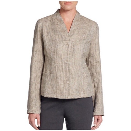 Veste Naturel Jack Fisher Coton L Femmes Basketweave Lin Taille En Eileen Large 1YZEq5w1