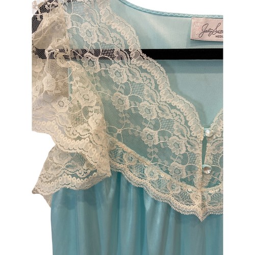Jaclyn Smith Nachthemd Spitze Akzente Morgenmantel Vintage Damen Medium Neu mit Etikett - Bild 2 von 8