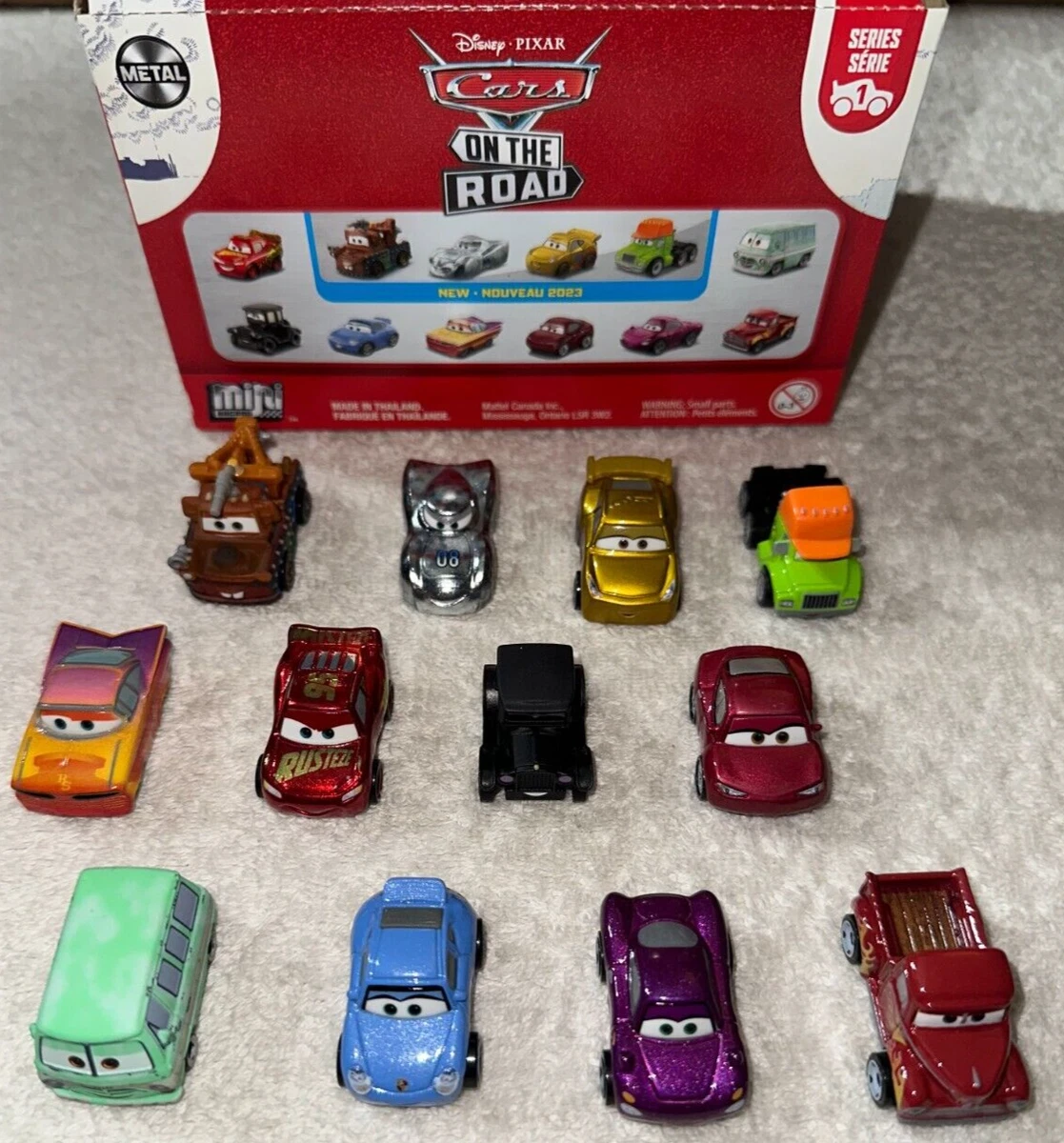 DISNEY CARS ON THE ROAD MINI RACERS SERIES 1 COMPLETE SET OF 12