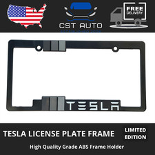 TESLA Electric Gray License Plate Frame Holder For Model S 3 X Y New OEM Upgrade