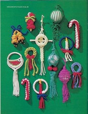Hanging Macrame Christmas Tree Ornaments Patterns Macrame Holiday II Book MM321