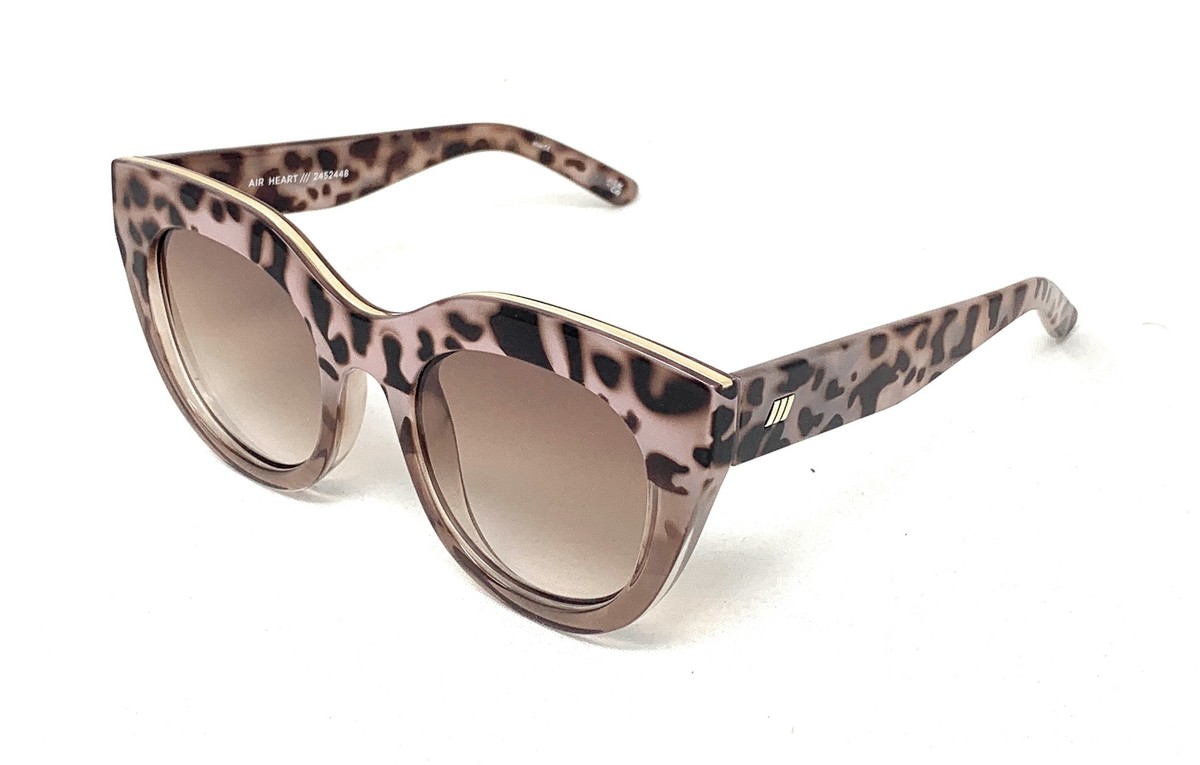 Le Specs Women\'s AirHeart Tortoiseshell Sunglasses with Dark Lenses Air Heart Black Gold Female Cat-Eye Sunglasses | Le Specs main image 3