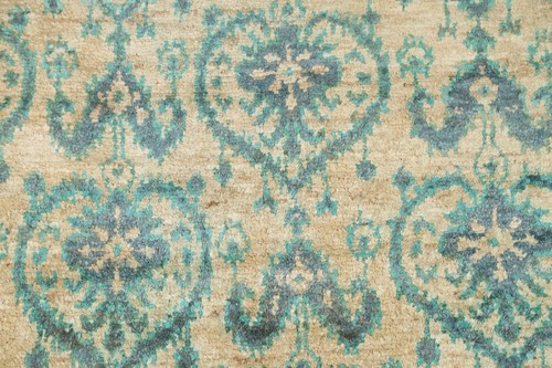 Transitional Damask Moroccan 5x8 Handmade Area Rug - Picture 8 of 12