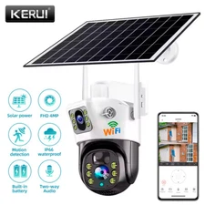 KERUI Solar Wireless Security Camera System WiFi IP Auto Tracking CCTV PTZ