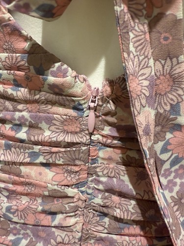 For Love And Lemons Floral Pattern Pink Purple Pastel Dress Size S - Picture 5 of 8