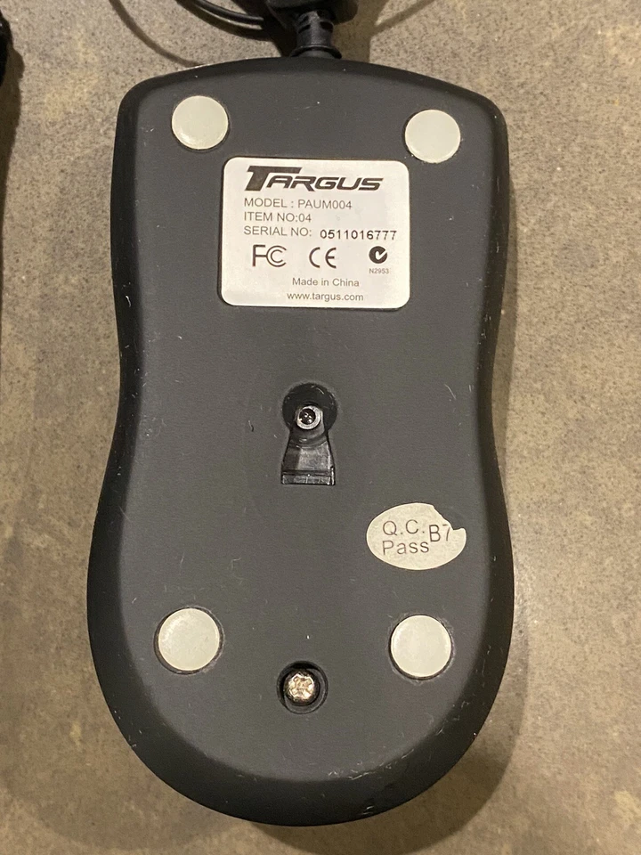 Targus Compact Retractable 4-foot USB Corded Mouse - Black- AMU75US - For PC/Mac - Image 3 of 4