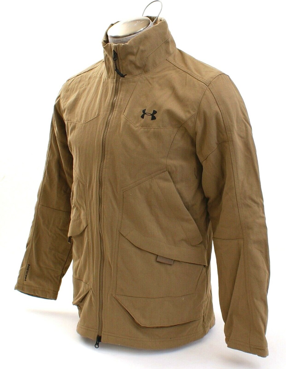 Under armour jacket brown discount
