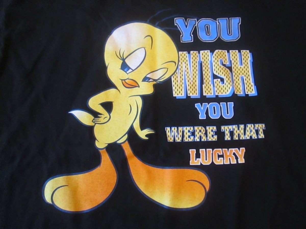 トップス vintage tweety T-shirt Vintage 1995 Tweety Bird Looney Tunes T-Shirt AOP Size XL