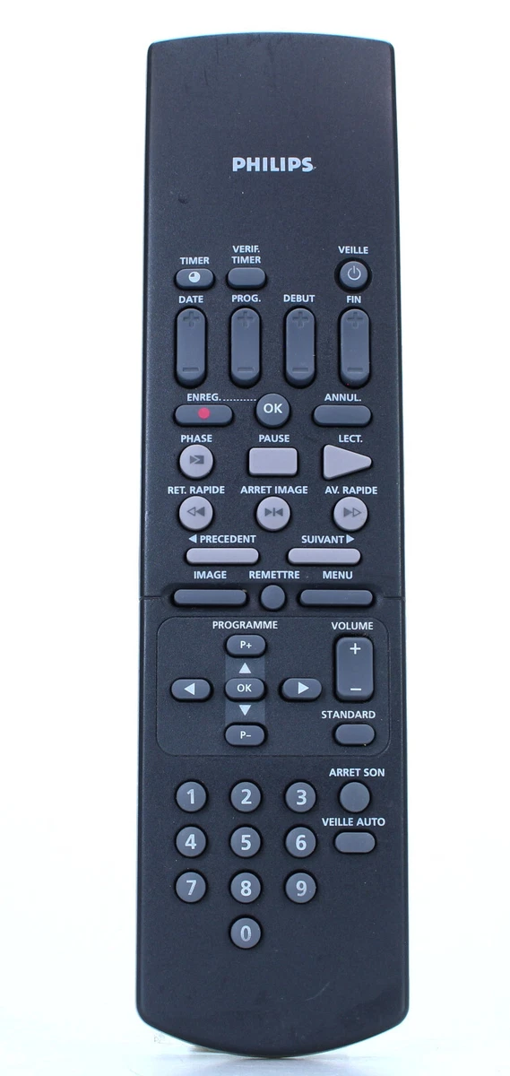 Télécommande D'origine PHILIPS Pour Magnétoscope VHS - Modèle RT174/104 - Réf. R-939 - Occasion