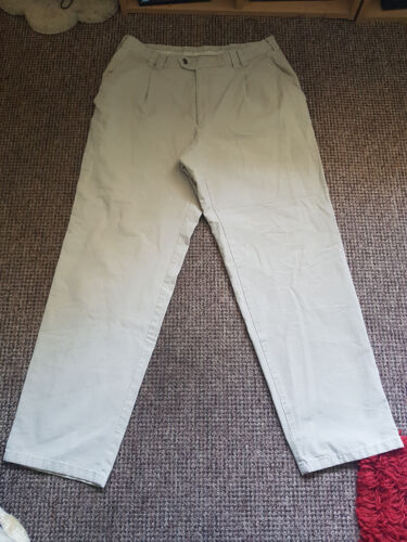 Meyer Attenzione Mens Beige Cream Trousers Size 34W 30L | eBay