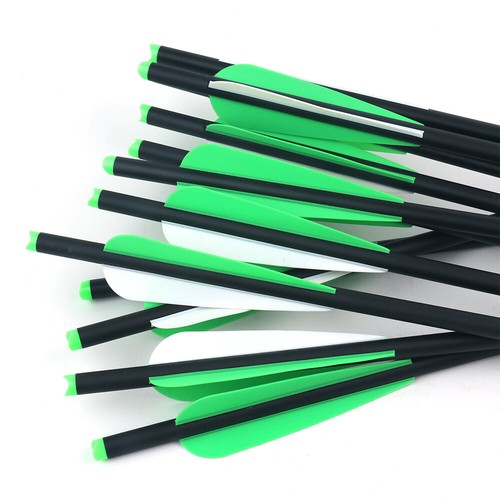 12Pcs 20" Carbon Crossbow Bolts Arrow/12Pcs Hunting Broadheads/Arrow Quiver Tube - Picture 2 of 29