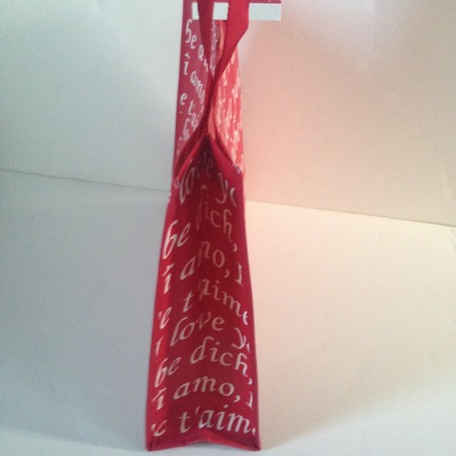 NEW! Barnes & Noble I Love You Tote Book Bag Red White Double Handles Punctuate - Picture 8 of 8