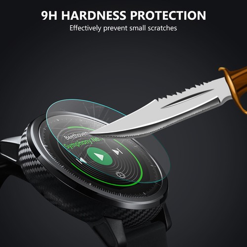 2PC Round Smart Watch Screen Protector 34-43mm Protective Tempered Glass Film - Photo 5 sur 22