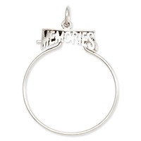 14k White Gold Memories Charm Pendant Holder. (1.3inx0.9in) on sale 14k White Gold Memories Charm Pendant Holder. (1.3inx0.9in) on sale