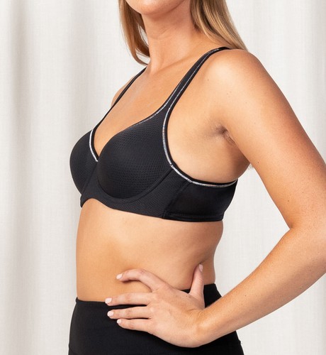 Triaction Racerback 2 Pack Underwire Sports Bra - Black/white, Sizes 10A-14C - Picture 7 of 9