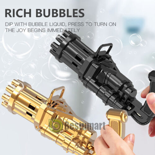Automatic Bubbler Maker Safe Toy Fan Gun For Kids Boys Girls Bubble Machine Toy - Picture 7 of 15