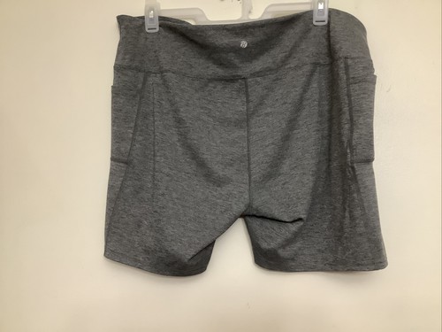Bally Total Fitness Women's High Rise Pocket Short Gray 3 X - Picture 14 of 15