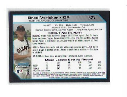 2004 BOWMAN CHROME BASEBALL  Cards: 2-330 - Picture 175 of 183