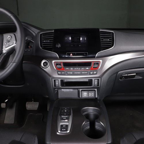 Red Carbon Fiber Center AC Panel Sticker Trim for Honda Pilot 2015-2019 - Picture 6 of 13
