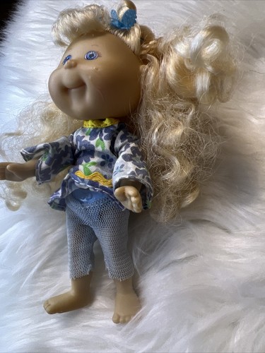 2006 5 Zoll Cabbage Patch Puppe blaue Augen blonde Haare - Bild 3 von 6