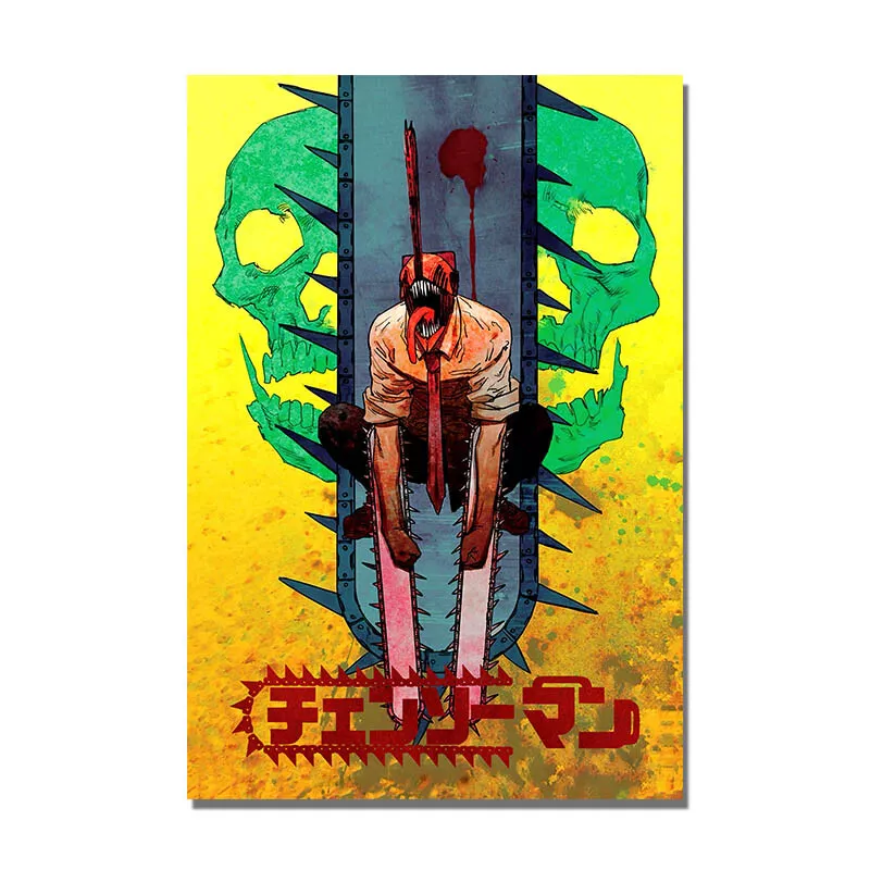 Power Chainsaw Man Manga Anime Poster Painting Wall Art Print Home