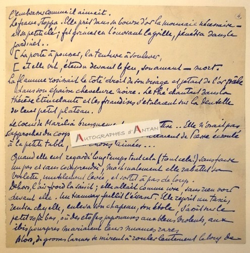 ● Edji TRICOT Manuscrit 6p d'un conte paru 1912 dans "Paris-Journal" Markiewicz - Imagen 4 de 8