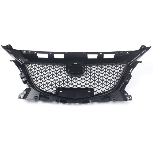 Front Grille Grill Honeycomb Grill For Mazda 3 Axela 2014-2016 Sedan Gloss Black - Picture 10 of 10