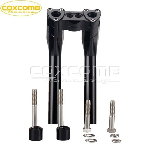 6" 8" 10" 12" inch Tall Handlebar Riser Kit for Harley Softail Dyna 1-1/8" Clamp - Picture 5 of 52