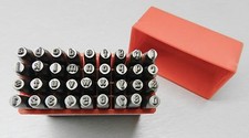 Lower Case Stamps Metal Marking Hand Punches 1/8" Alphabet Numbers 36pc Set