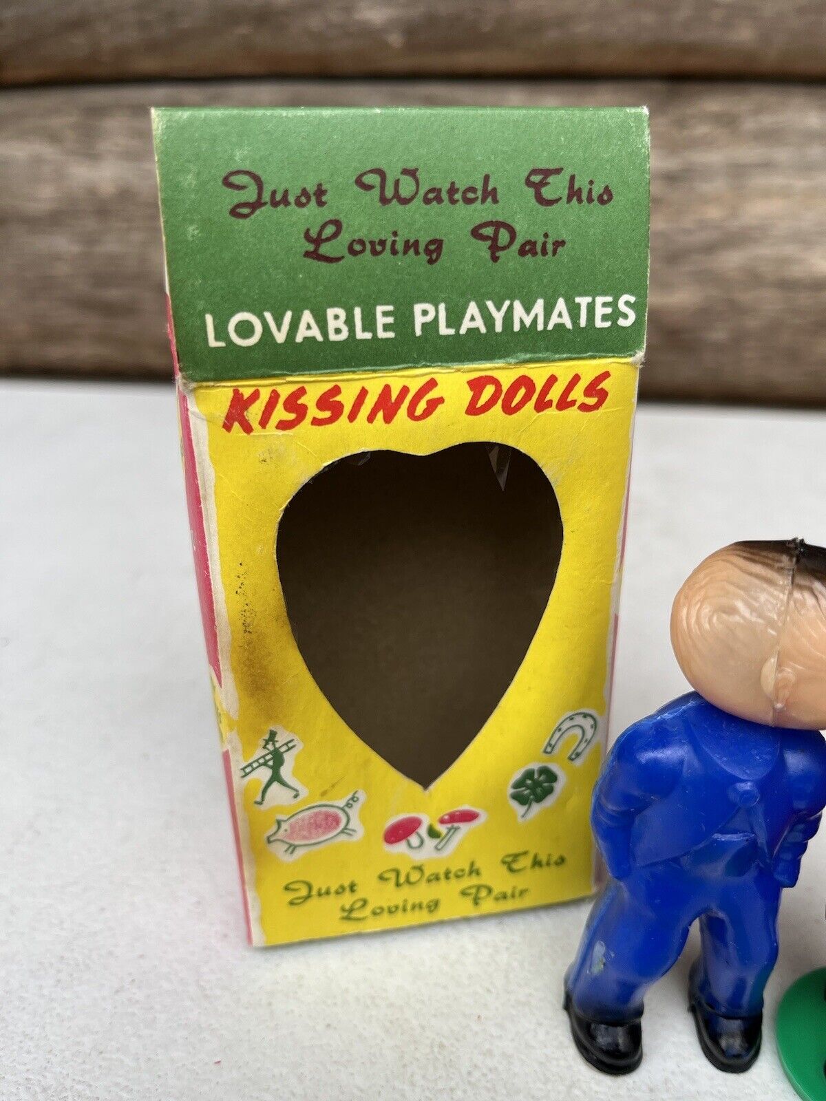 Vintage 1950 Magneto Kissing Dolls Kuessende Puppen made in West Germany - Picture 2 of 6