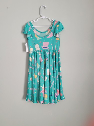 New - Dress Dot Dot Smile Girl's 7 Youth Green Magic Twirl Empire Waist - Picture 2 of 2