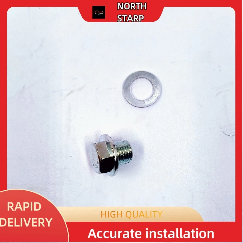 Tapón de perno de drenaje del cárter de aceite del motor Honda Odyssey City con arandela 90009R70A00 Foto 2 de 4