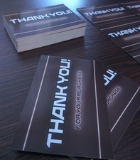 100 thank you business cards ebay seller 5 five star rating thank you business cards