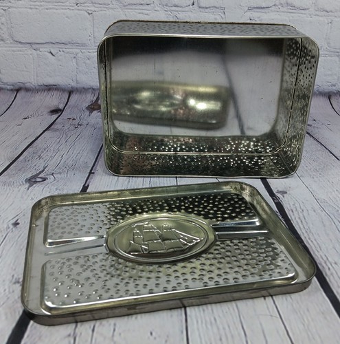 Vintage 1990 Old Spice Classic Hammered Tin Made In England Shulton Inc - Picture 13 of 16