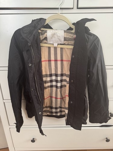 Authentic Burberry~Girls ~Hooded jacket~Size 12Y~152cm Black - Picture 1 of 4