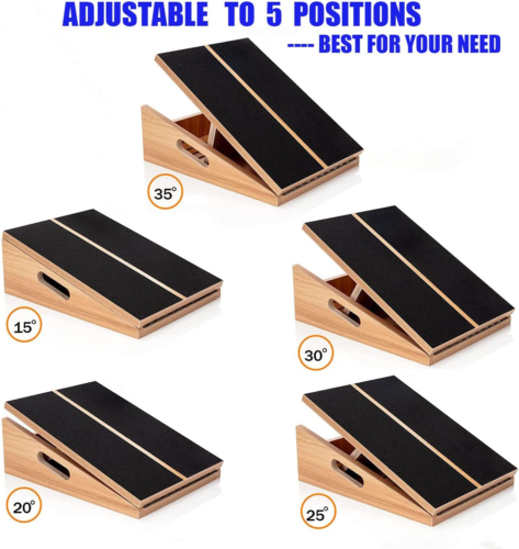 Slant Board for Calf Stretching Squats Calf Stretcher Incline Stretch Adjustable - Picture 8 of 12