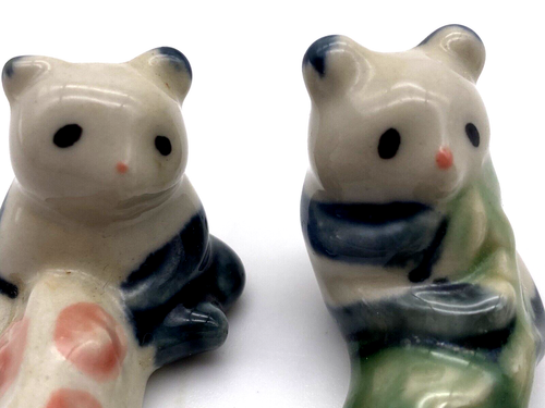Vintage Ceramic Panda Bear Design Knife Rest Set of Four - Picture 7 of 12