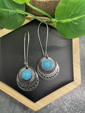 2.5 Silver-tone Retro Boho Dangle Earring Set New Free Ship B4559