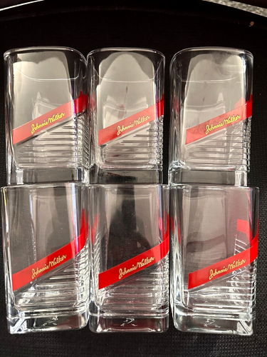 6 Johnnie Walker WHISKY TUMBLERS, Lovely, 12 cm high, Heavy, Excellent condition - Picture 2 of 6