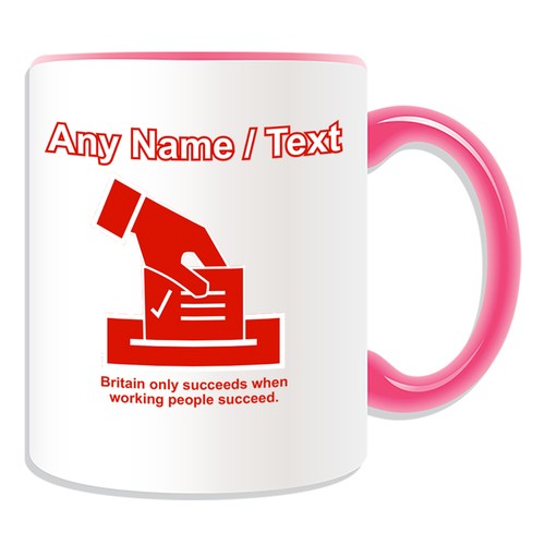 Personalised Gift Labour Party Mug Money Box Cup Vote Box Red Politic Design - Picture 5 of 21