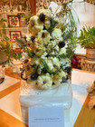 Pine Topiary with Pumpkins and Thistle Small Decorated 18" Tree Barbara King