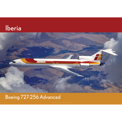 Iberia Airline Boeing 727-256 Advanced Art Print - Aerial view - 2 sizes poster - 第 1/5 張圖片