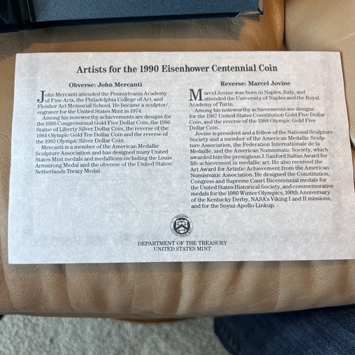 1990-S US Mint Prestige Proof Set Eisenhower Silver Dollar Box & COA GORGEOUS - Picture 7 of 18