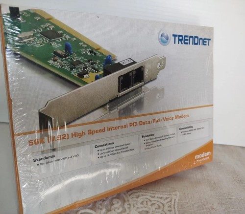 Trendnet Modem computer TFM-PCIV92A 56K High Speed Internal PCI Data Fax new - Picture 2 of 9