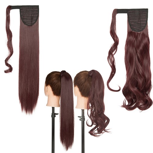 US Real 100% Natural Ponytail Clip in Hair Extension For Human Clip in Hairpiece - Picture 47 of 79
