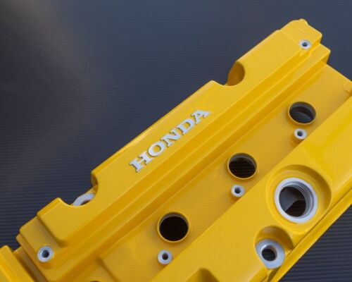 Honda K24 K20 K-SERIES type r civic rsx valve cover powder coated Spoon Yellow - Picture 11 of 13